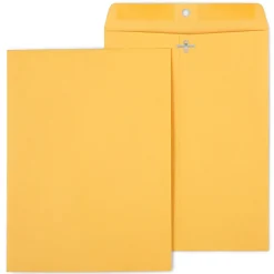 Staples Kraft Clasp & Moistenable Glue Catalog Envelopes, 9" x 12", Brown, 100/Box (ST187021-CC)