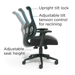 Staples Kroy Ergonomic Fabric Swivel Task Chair, Blue (UN59458)