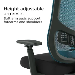 Staples Kroy Ergonomic Fabric Swivel Task Chair, Blue (UN59458)