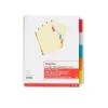 Staples Large Tab Insertable Dividers, 5-Tab, Assorted Colors (13485/11109)