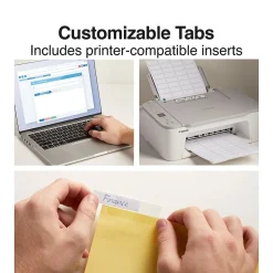 Staples Large Tab Insertable Paper Dividers, Clear 5 Tab, Buff (13486/11110)