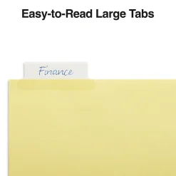 Staples Large Tab Insertable Paper Dividers, Clear 5 Tab, Buff (13486/11110)