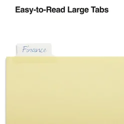 Staples Large Tab Insertable Paper Divider, 8 Tabs, Buff with Clear Tabs, 1 Set (18934/11112)