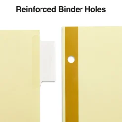 Staples Large Tab Insertable Paper Divider, 8 Tabs, Buff with Clear Tabs, 1 Set (18934/11112)