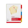 Staples Large Tab Insertable Dividers, 5-Tab, Assorted Colors, 4/Pack (13515/14481)