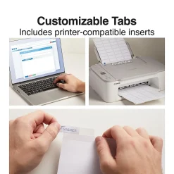 Staples Large Tab Insertable Dividers, 8-Tab, Clear (18935/11124)