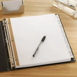 Staples Large Tab Insertable Dividers, 8-Tab, Clear (18935/11124)