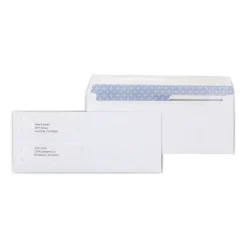 Staples Laser Check Size Gummed Security Tinted Business Envelopes, 3 5/8" x 8 7/8", Wove White, 1000/Box (381898/17046)