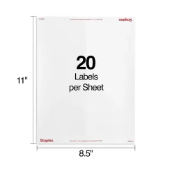 Staples Laser/Inkjet Address Labels, 1