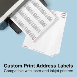 Staples Laser/Inkjet Address Labels, 1/2