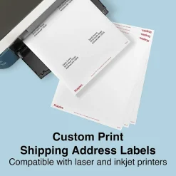 Staples Laser/Inkjet Shipping Labels, 3 1/2