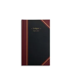 Staples Ledger Book, Black, 150 Sheets/Book (217679)