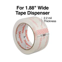Staples® Lightweight Moving & Storage Packing Tape, 1.88" x 109 yds., Clear, 6/Pack (ST61005/52200)