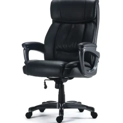 Staples Lockland Ergonomic Leather Managers Big & Tall Chair, 400 lb. Capacity, Black (58067)