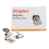 Staples Magnetic Bulldog Clips, 1.25"W, Metallic, 18/Pack (17694)