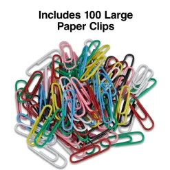 Staples Magnetic Paper Clip Dispenser, Clear/Black (10590)