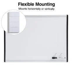 Staples Magnetic Steel Dry-Erase Whiteboard, Silver/Black, 1.5' x 2' (52484/28213)