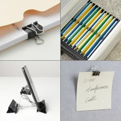 Staples Medium Binder Clips, Medium, Black, 576/Carton (32003)