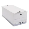 Staples Medium Duty File Box, String and Button Lid, Letter, White/Gray, 12/Case (TR59221)