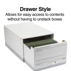 Staples Medium Duty File Drawers, Legal, White/Gray, 6/Carton (TR59226)