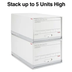 Staples Medium Duty File Drawers, Legal, White/Gray, 6/Carton (TR59226)