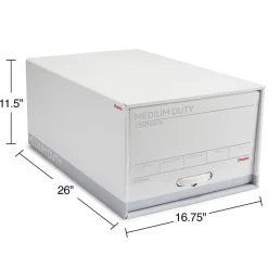 Staples Medium Duty File Drawers, Legal, White/Gray, 6/Carton (TR59226)