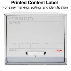 Staples Medium Duty File Drawers, Letter, White/Gray, 6/Carton (TR59225)