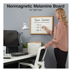 Staples Melamine Dry-Erase Whiteboard, MDF Frame, 2' x 1.5' (50069)