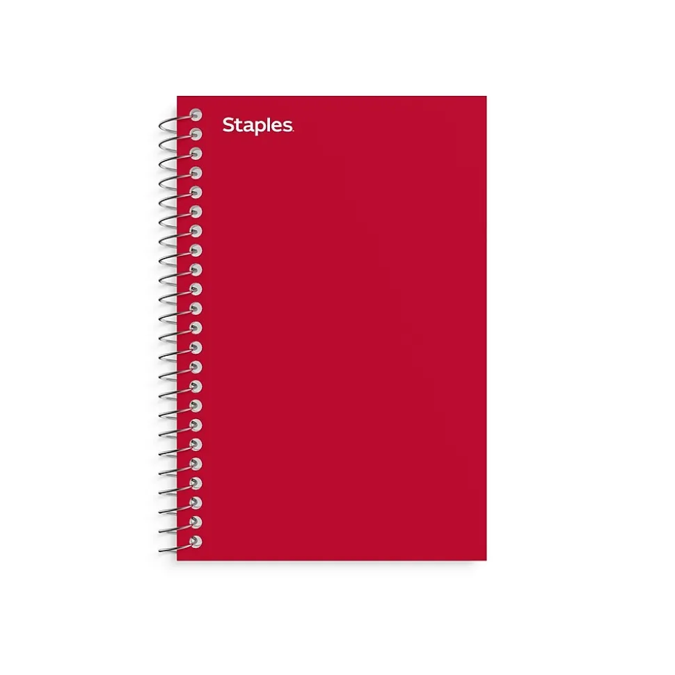 Staples Memo Pad, 4" x 6", College Ruled, Assorted Colors, 50 Sheets/Pad, 5 Pads/Pack (ST11495N)