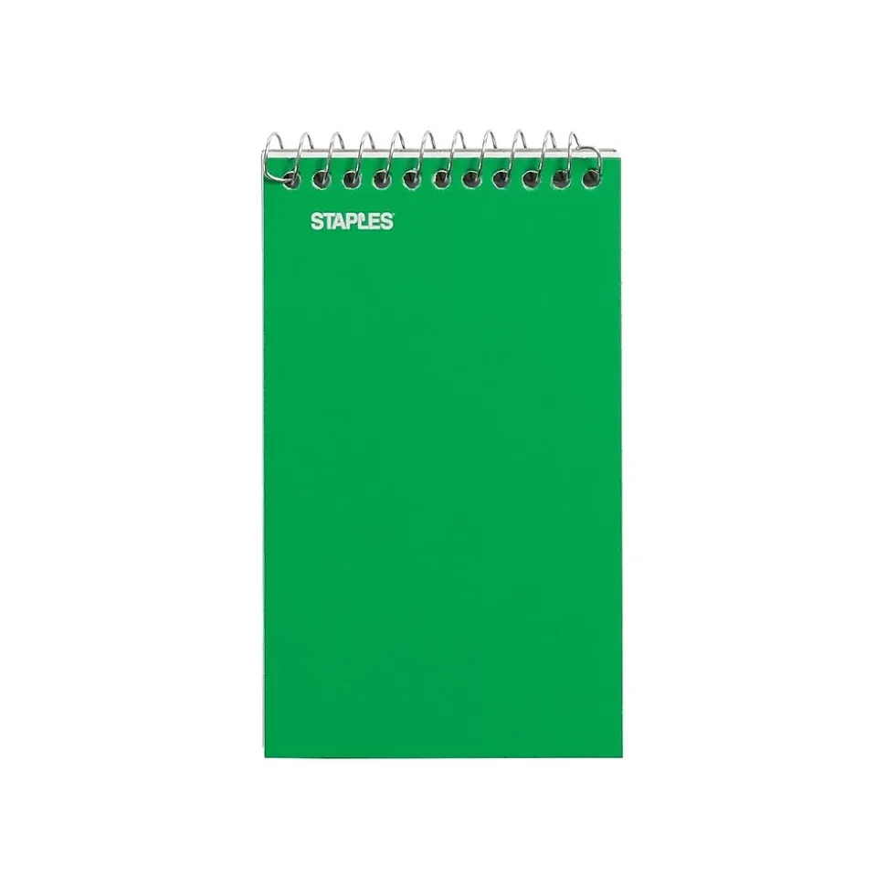 Staples Memo Pads, 3" x 5", College Ruled, Assorted Colors, 75 Sheets/Pad, 240 Pads/Pack (TR11491CT)