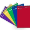 Staples Memo Pads, 3" x 5", College Ruled, Assorted Colors, 75 Sheets/Pad, 5 Pads/Pack (TR11491)