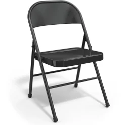 Staples® Metal Office Stacking & Folding Chair, Black, 4/Pack (51501)