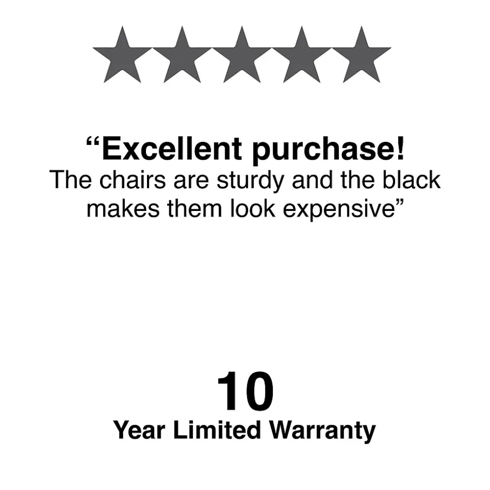 Staples® Metal Office Stacking & Folding Chair, Black, 4/Pack (51501)