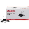 Staples Mini Binder Clips, 0.25" Capacity, Black, 144 Clips/Pack (ST15338/15338)