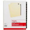 Staples Monthly Pre-Printed Monthly Paper Divider, Jan-Dec, Buff with Black Tabs, 1 Set (13551/11484)