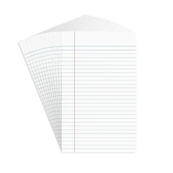 Staples Notepads, 5" x 8", Narrow Ruled, White, 50 Sheets/Pad, Dozen Pads/Pack (ST57330)