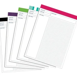 Staples® Notepads, 8-1/2" x 11-3/4", Project Ruled, Assorted Colors, 50 Sheets/Pad (20493V2)