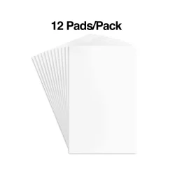 Staples Notepads, 5" x 8", Unruled, White, 100 Sheets/Pad, Dozen Pads/Pack (ST57329)