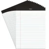Staples Notepads, 8.5" x 11.75", Wide Ruled, White, 50 Sheets/Pad, Dozen (ST57339M/57339)