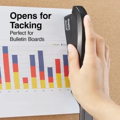 Staples One-Touch Desktop Stapler, 20 Sheet Capacity, Black (44436)