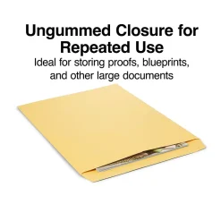 Staples Open End Kraft Catalog Envelopes, 14"L x 18"H, Brown, 25/Pack (SPL195776)