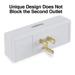 Staples 3-Outlet In-Wall Plug-In Power Adapter, White (22141)