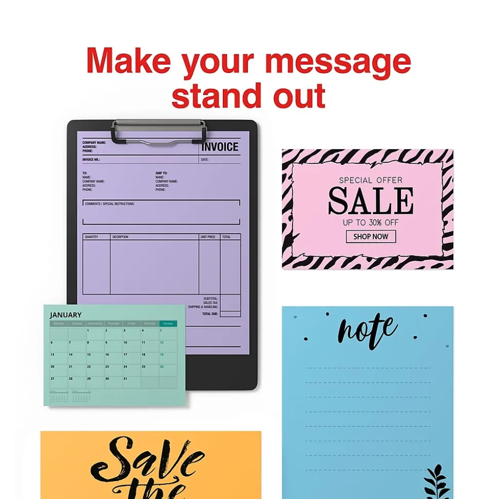 Staples Pastel 30% Recycled Color Copy Paper, 20 lbs., 8.5" x 11", Goldenrod, 500/Ream (14788)