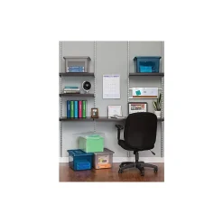 Staples Plastic File Box, Letter/Legal Size, Clear (140050)