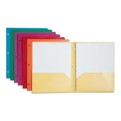 Staples 2-Pocket Plastic Presentation Folder, Each (ST55095-CC)
