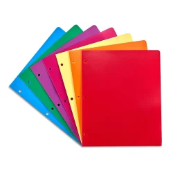 Staples 2-Pocket Plastic Presentation Folder, Each (ST55095-CC)