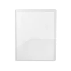Staples 2-Pocket Plastic Presentation Folder, Clear (ST26382-CC)