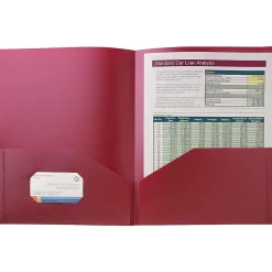Staples 2-Pocket Presentation Folder, Burgundy (21623-CC/20645)
