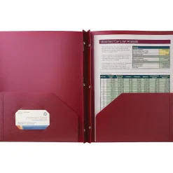 Staples 2-Pocket Presentation Folder, Burgundy (21611-CC/20649)
