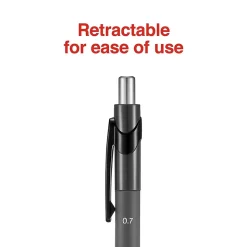 Staples Postscript Retractable Ballpoint Pens, Fine Point, Black Ink, Dozen (18264)